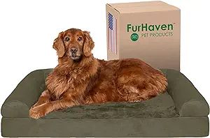Furhaven Orthopedic Dog Bed for Large Dogs w/ Removable Bolsters & Washable Cover, For Dogs Up to... | Amazon (US)