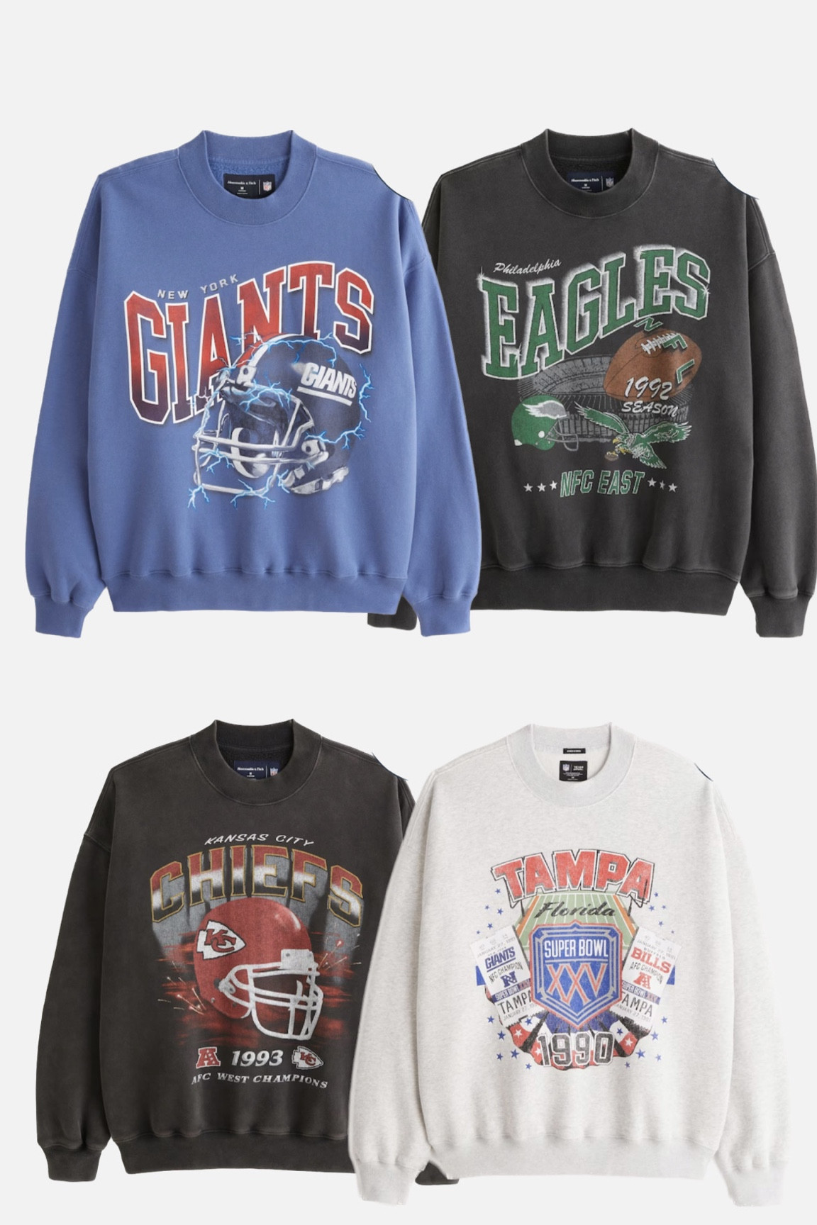 Vintage unisex nfl crewnecks. They are so cute and comfy. I wear a small. 