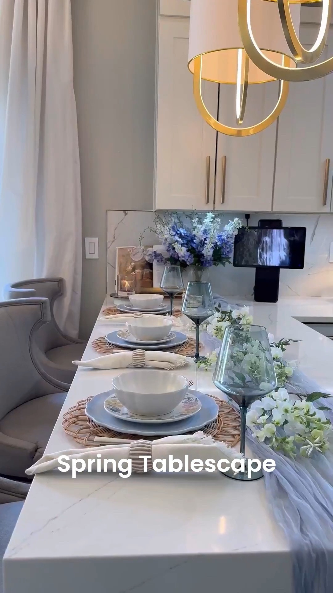 Easy spring tablescape ideas to convert your kitchen island to a cozy dining areaa

#LTKfoodie #LTKSaleAlert #LTKHome