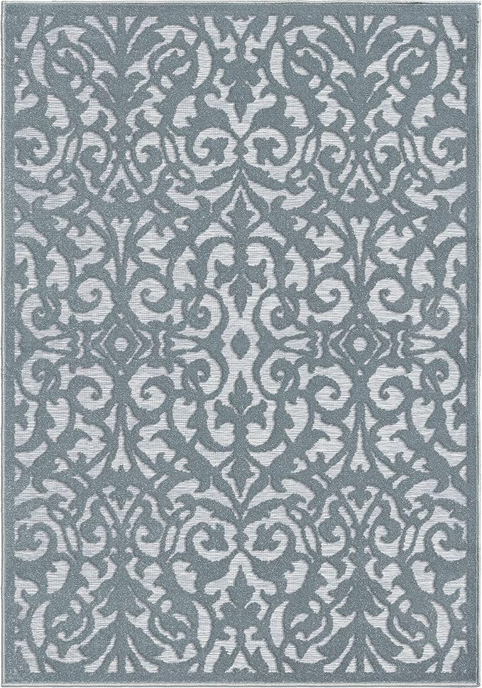 My Texas House by Orian Indoor/Outdoor Lady Bird Area Rug, 6'6" x 9'6", Harbor Blue | Amazon (US)