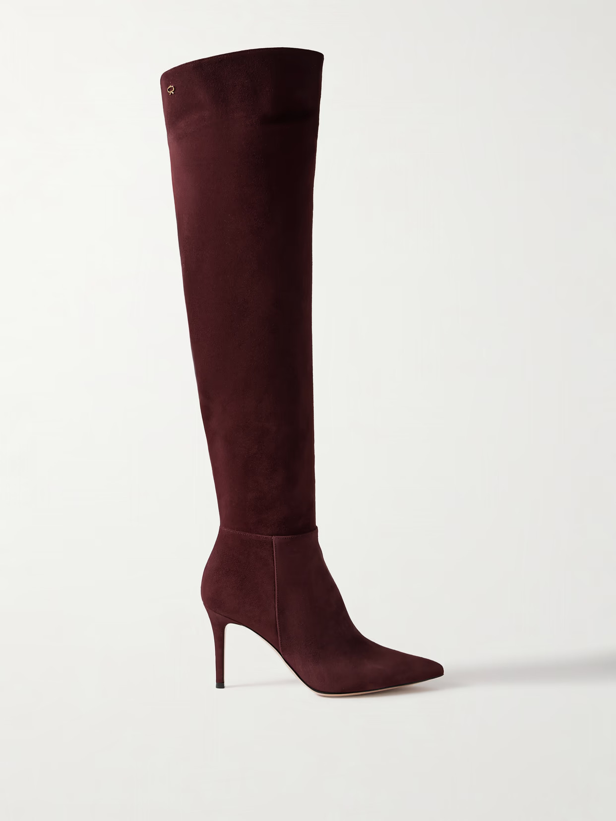 Gianvito Rossi - 85 Suede Over-the-knee Boots - Burgundy | NET-A-PORTER (US)