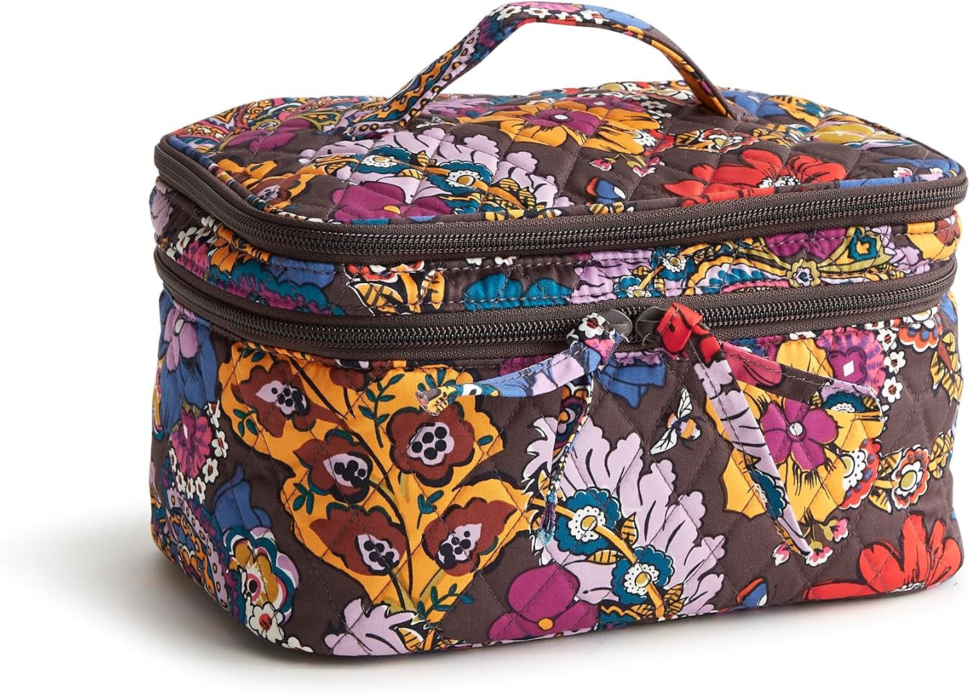 Vera Bradley Women's Premium Cotton Brush Up Cosmetic Case | Amazon (US)
