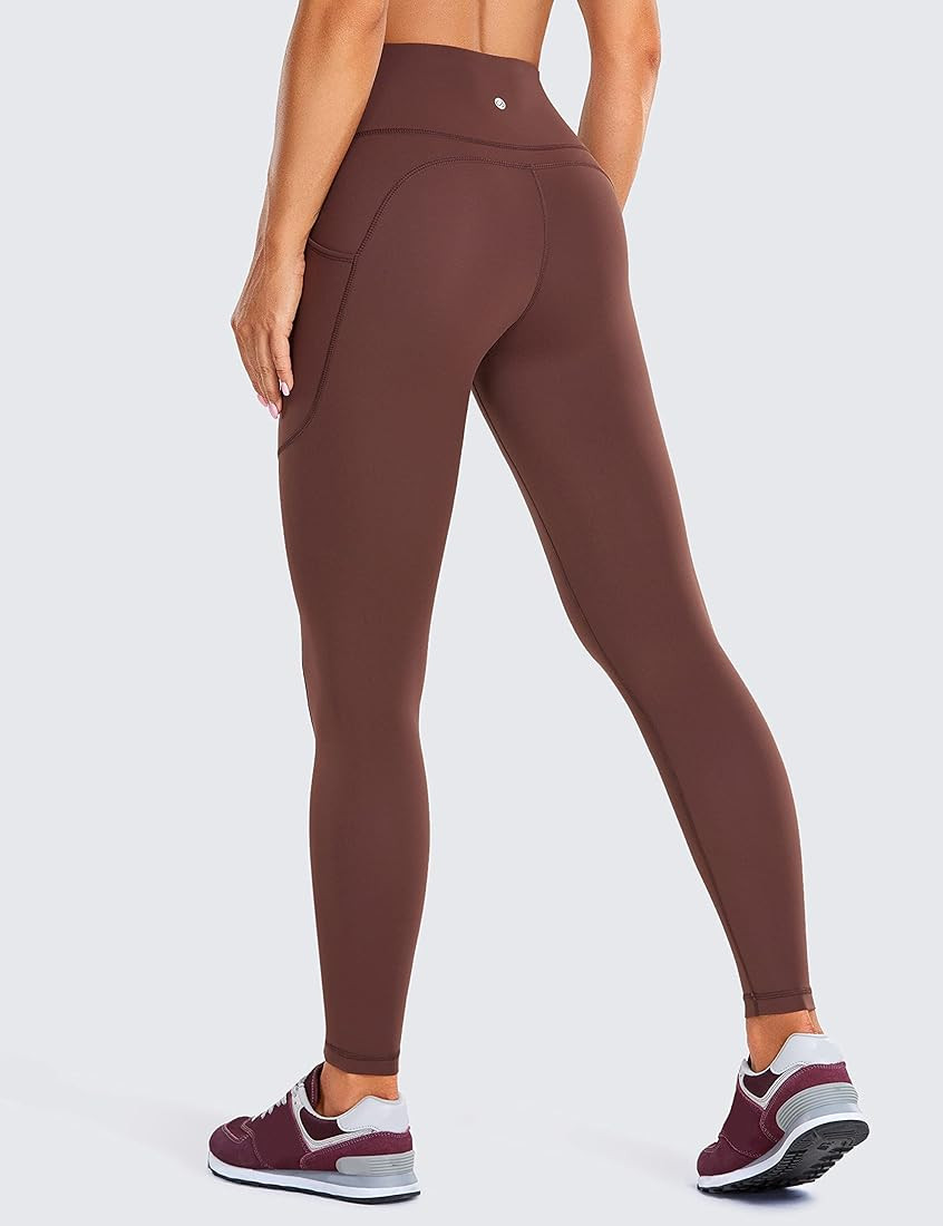 CRZ YOGA Womens Brushed Naked Feeling Workout Leggings 25" - High Waisted Gym Athletic Tummy Cont... | Amazon (US)