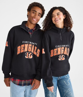 Cincinnati Bengals Quarter-Zip Sweatshirt | Aeropostale