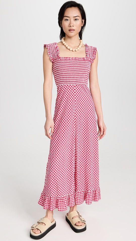 Stretch Seersucker Maxi Smock Dress | Shopbop