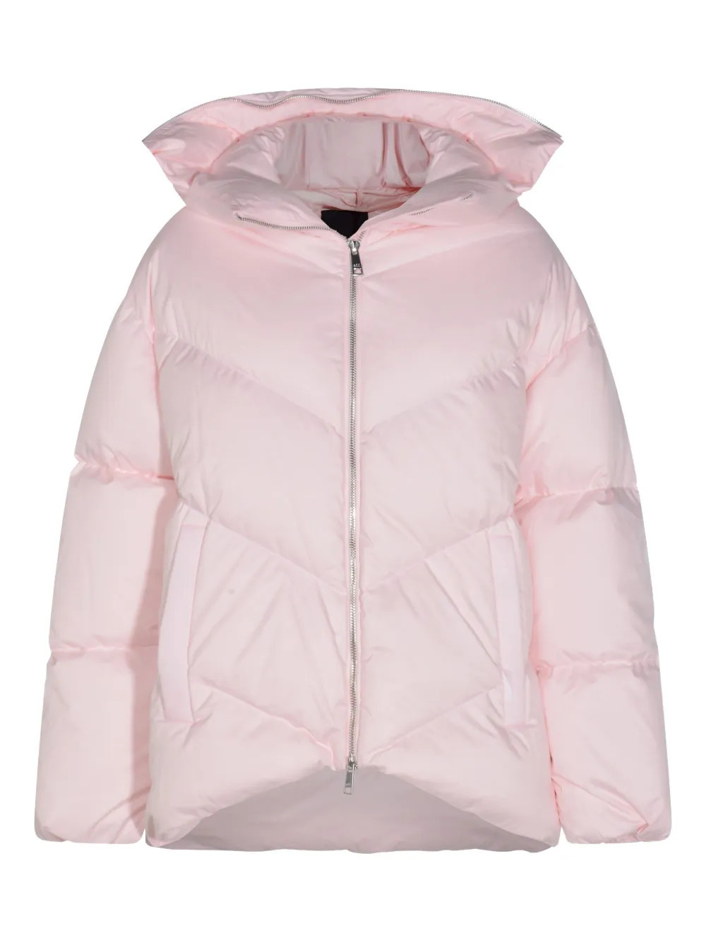 Add chevron-quilted puffer jacket - Pink | Farfetch Global
