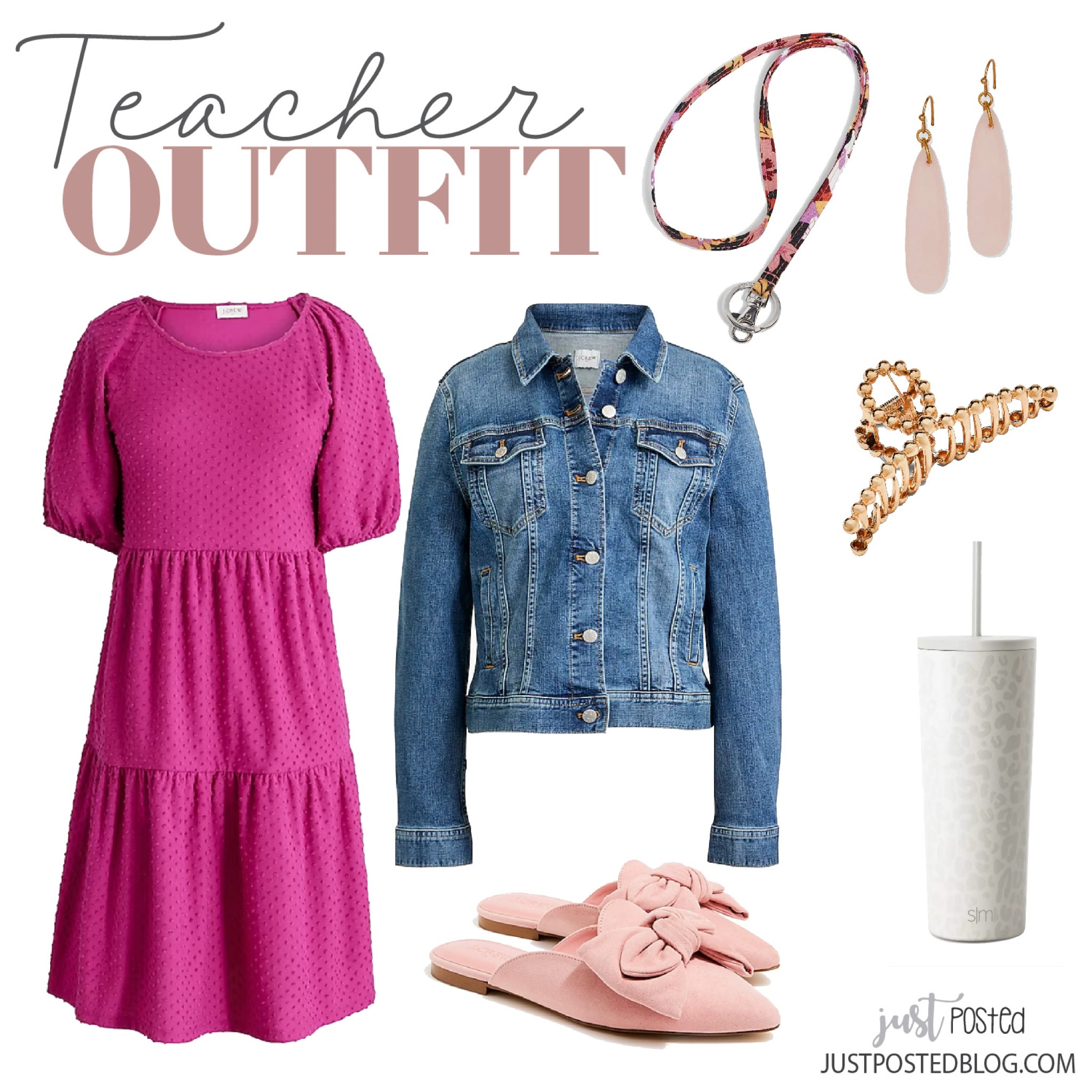 Loving this pink dotted dress! Available in 4 colors and perfect for back to school! 

#LTKFind #LTKBacktoSchool #LTKworkwear