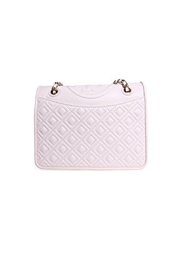 Tory Burch Fleming Medium Leather Bag - New Ivory | Amazon (US)