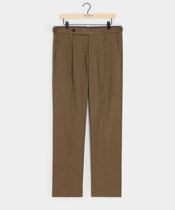 Italian Heathered Cotton Side Tab Trouser | Todd Snyder