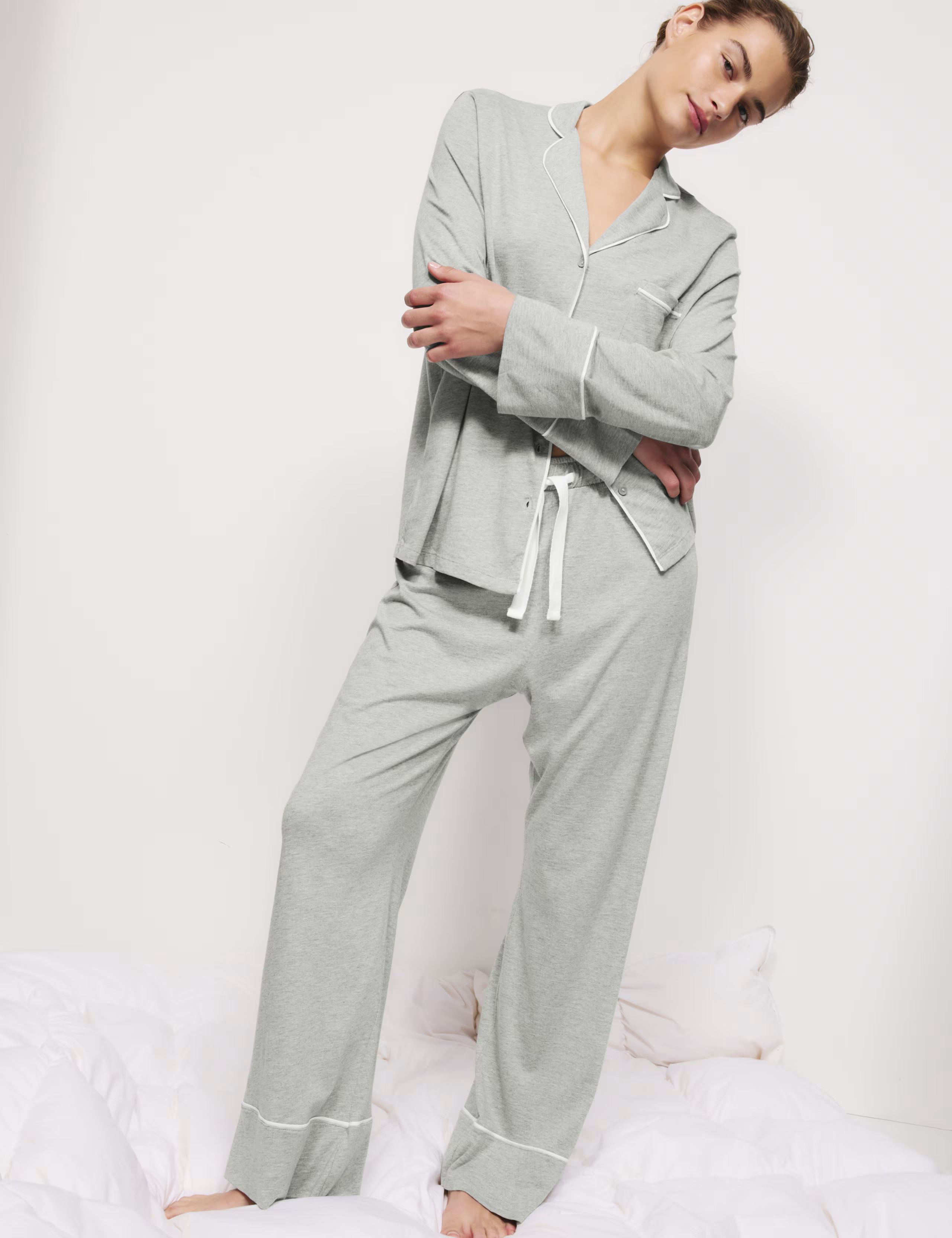 Cotton Modal Revere Pyjama Set | M&S | M&S | Marks & Spencer (UK)