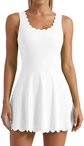 ATTRACO Women Tennis Dress with Shorts Workout Golf Skirts with Pockets Athletic Dresses | Amazon (US)