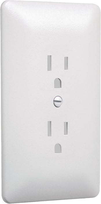 TayMac 2000W MASQUE 2000 White 1-Gang Decorator Grounded Duplex Wall Plate, Paintable Outlet Cove... | Amazon (US)