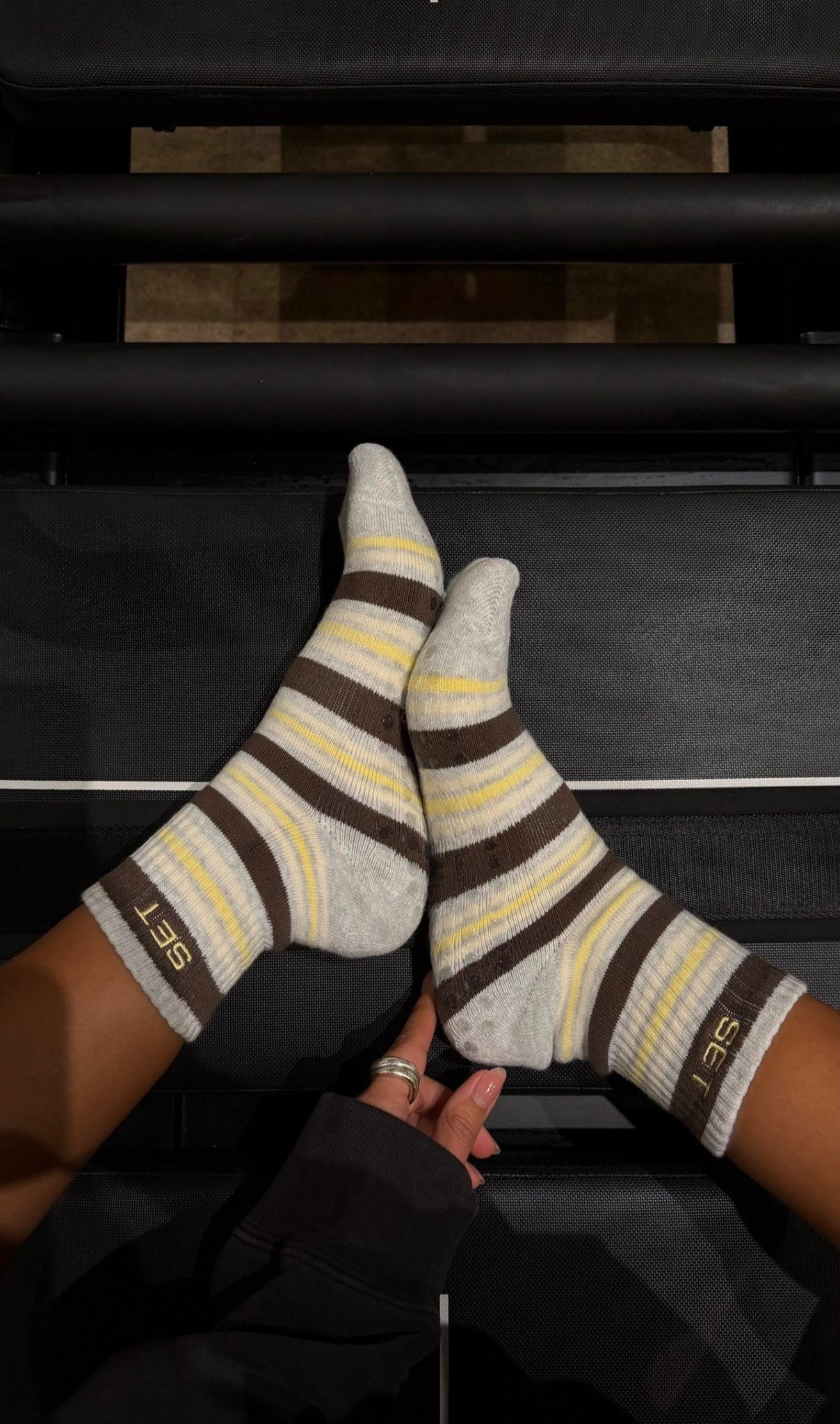 SET active striped grip socks 

#LTKSpringSale #LTKdayinmylife #LTKActive