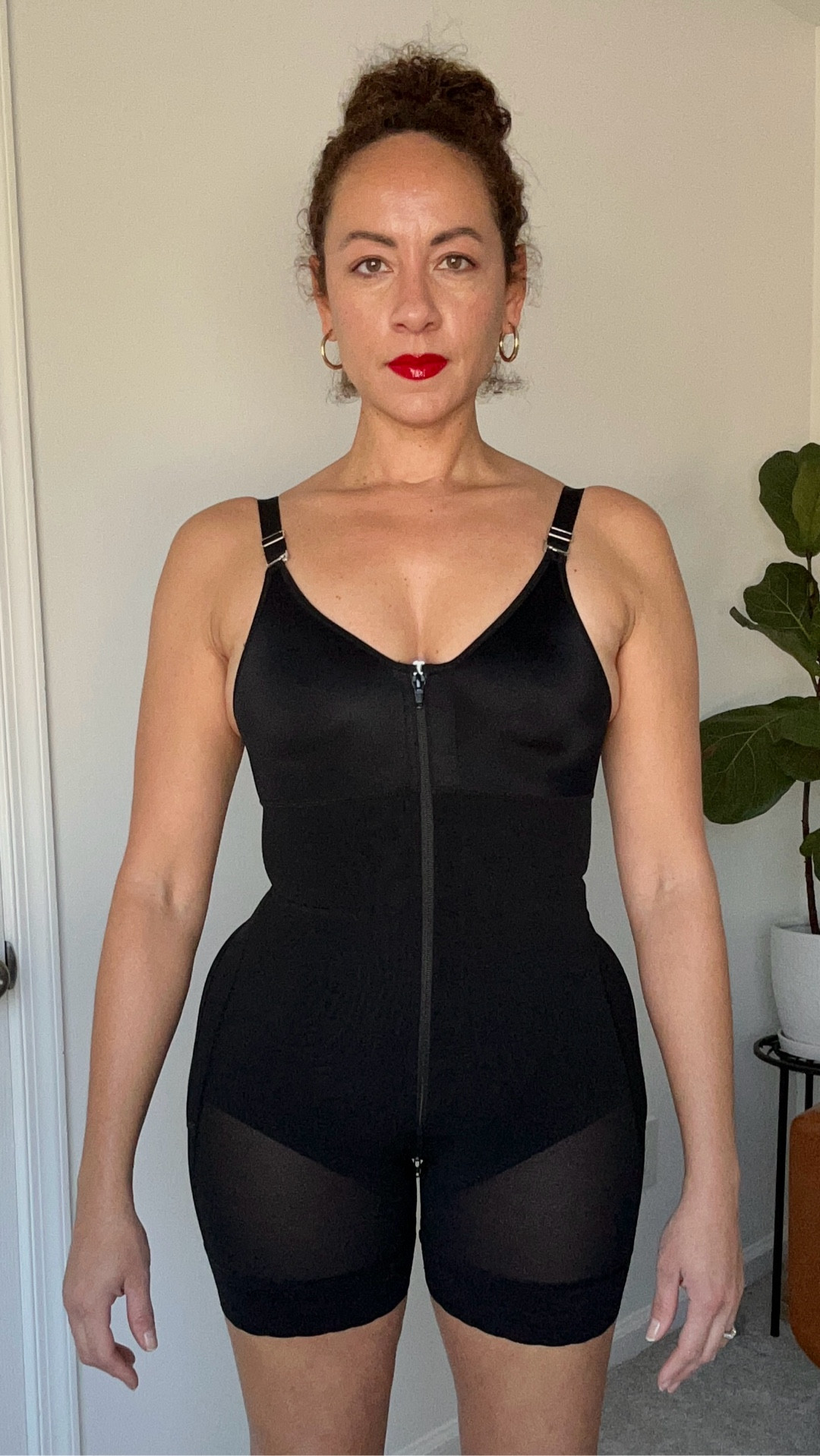 Shapewear 101 tip! NEVER size up.
If you are used to compression, size down a size. If you are not used to compression, stick to your size until you are able to size down. 

For reference I’m 5’7” 164 lbs wearing a size medium (I’m usually a large). 

#LTKfitnessgoals #LTKootd #LTKmomlife