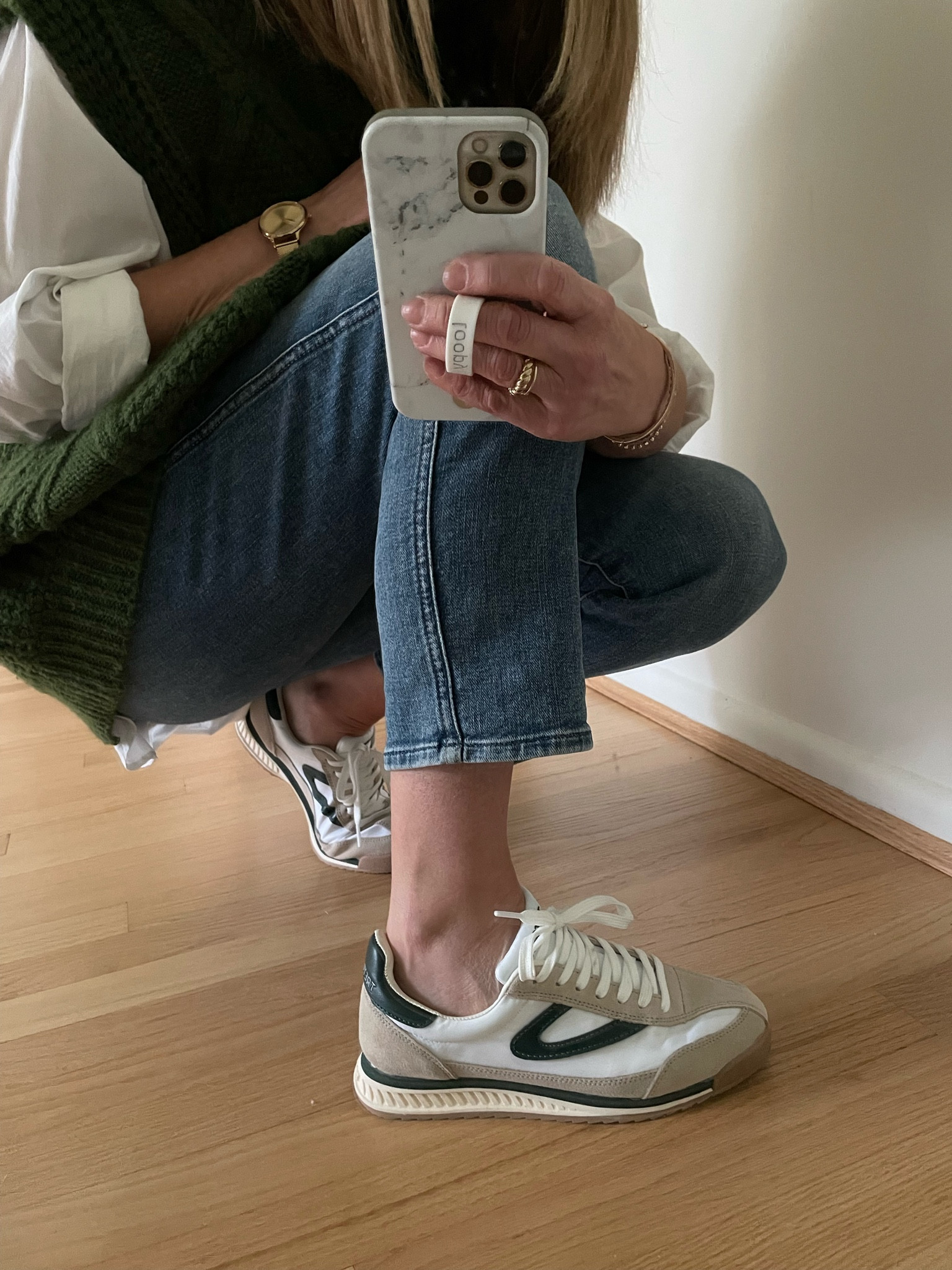Sporty retro sneaker I’m loving!! Beige and hunter green accents. Fits tts. Tretorn, athletic shoes, spring shoes, casual shoes, comfort shoes 

#LTKshoecrush #LTKunder100 #LTKFind