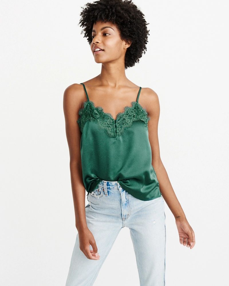 Lace-Trim Cami | Abercrombie & Fitch US & UK