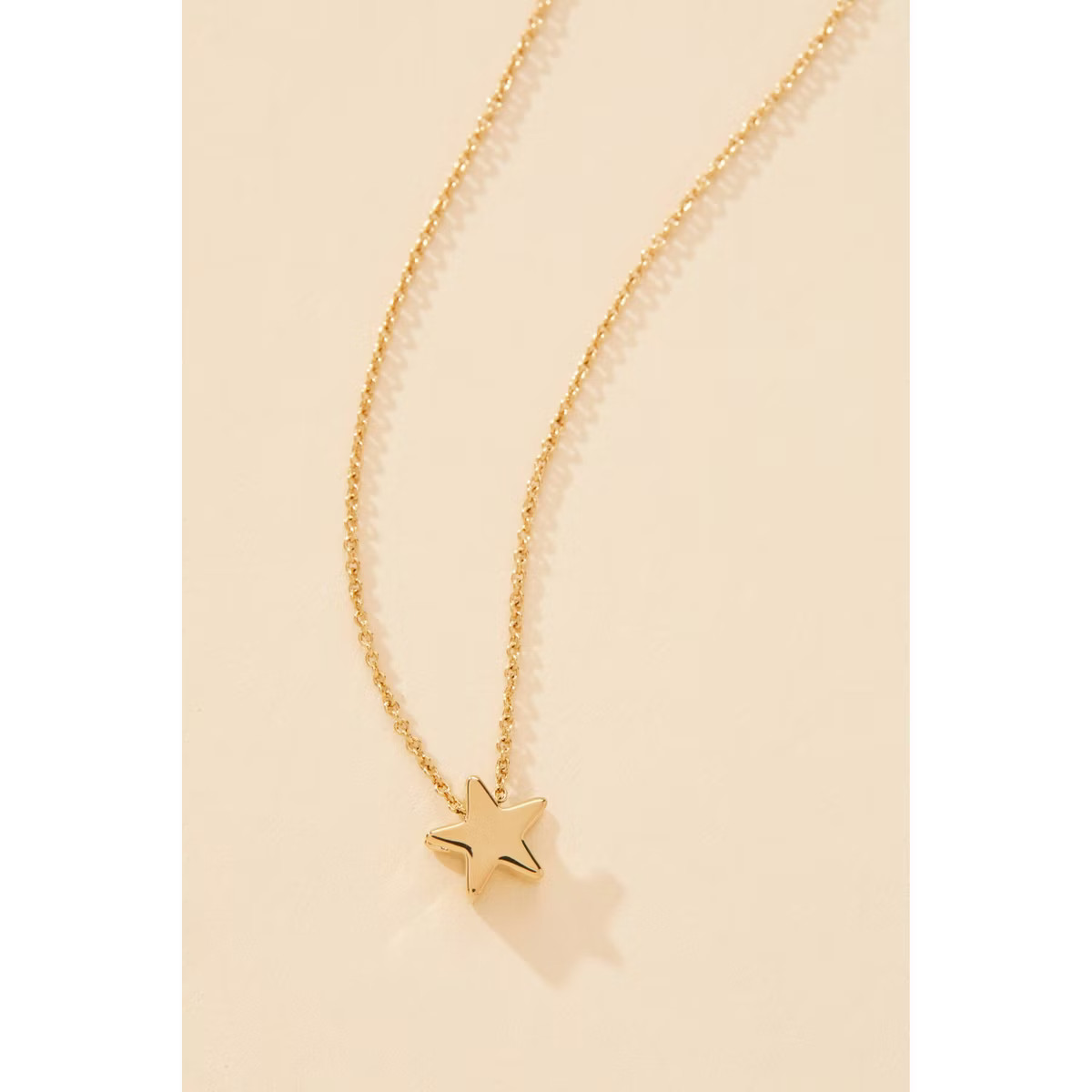 Tiny Tags 14K Gold Ion Plated Star Chain Necklace - Gold | Target