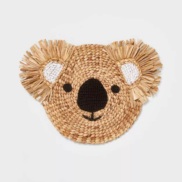 Water Hyacinth Koala Head Wall Decor Natural - Pillowfort™ | Target