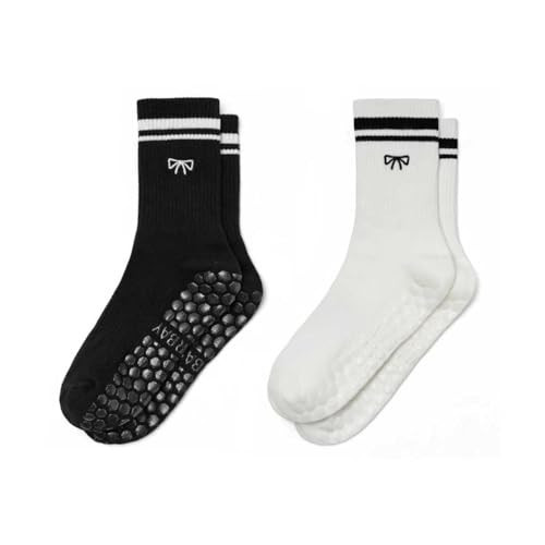 Bearbay Pilates Socks for Women - Non Slip Grip Socks for Yoga, Barre, Hospital, Barefoot | Amazon (US)