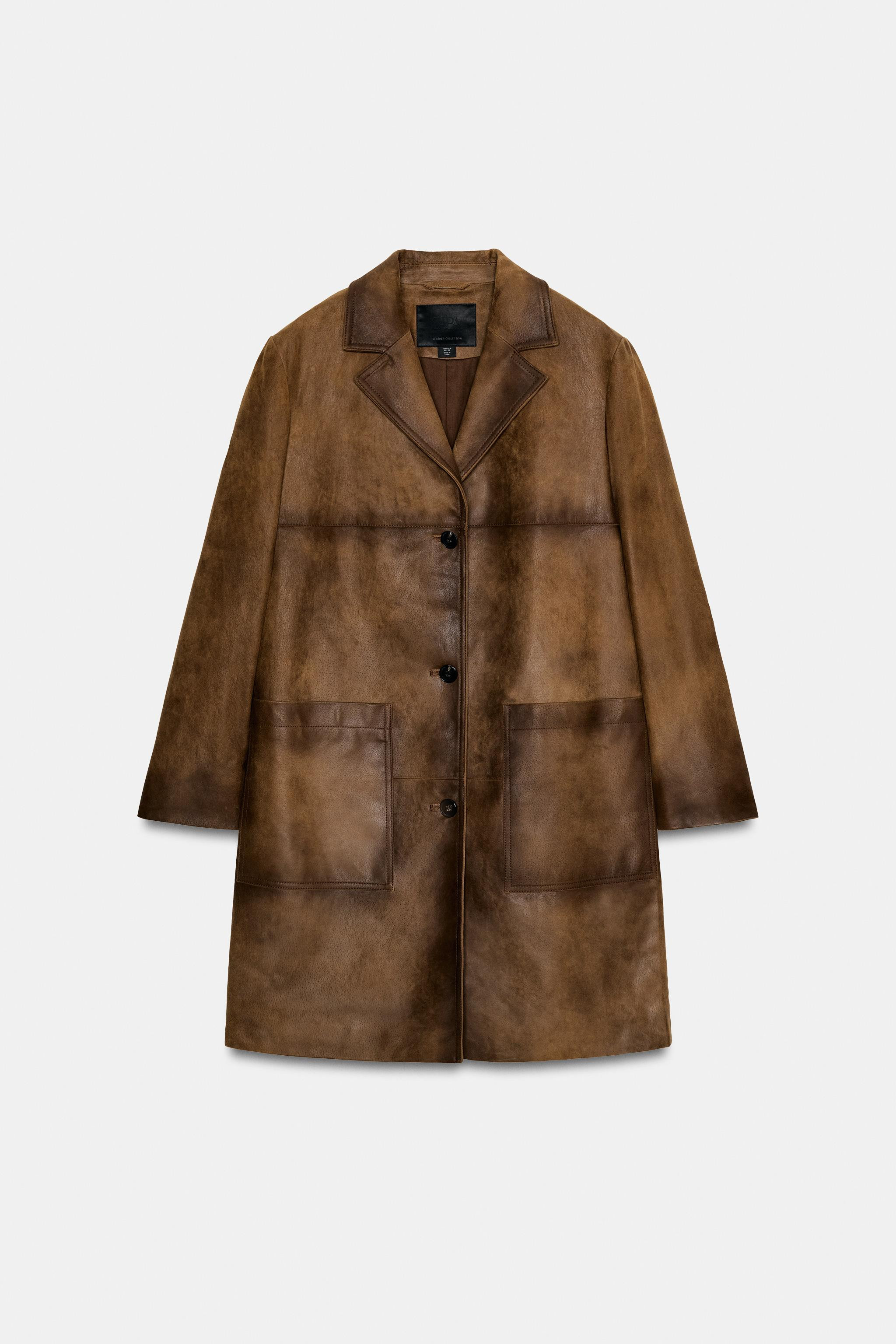 100% LEATHER COAT ZW COLLECTION LIMITED EDITION | Zara US