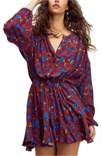 Flower Fields Floral Long Sleeve Minidress | Nordstrom Rack