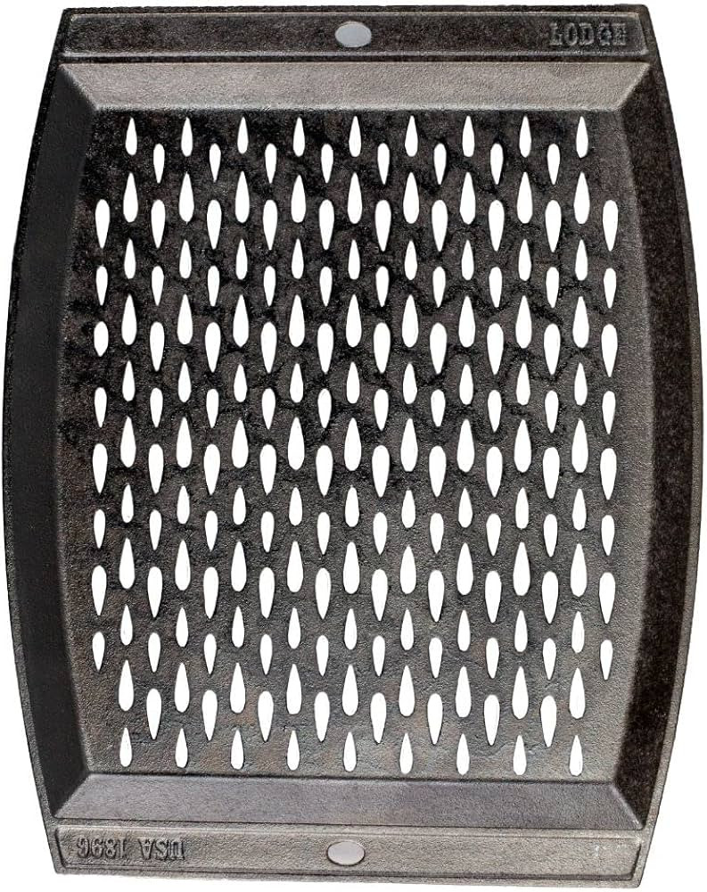 Lodge L15RCGT 15"x12" Cast Iron Grill Topper, Black | Amazon (US)