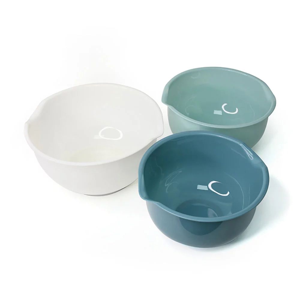 Niuta 3-Piece Plastic Mixing Bowl Set with Pour Spout Nesting Design Saves Space Dishwasher Safe ... | Walmart (US)