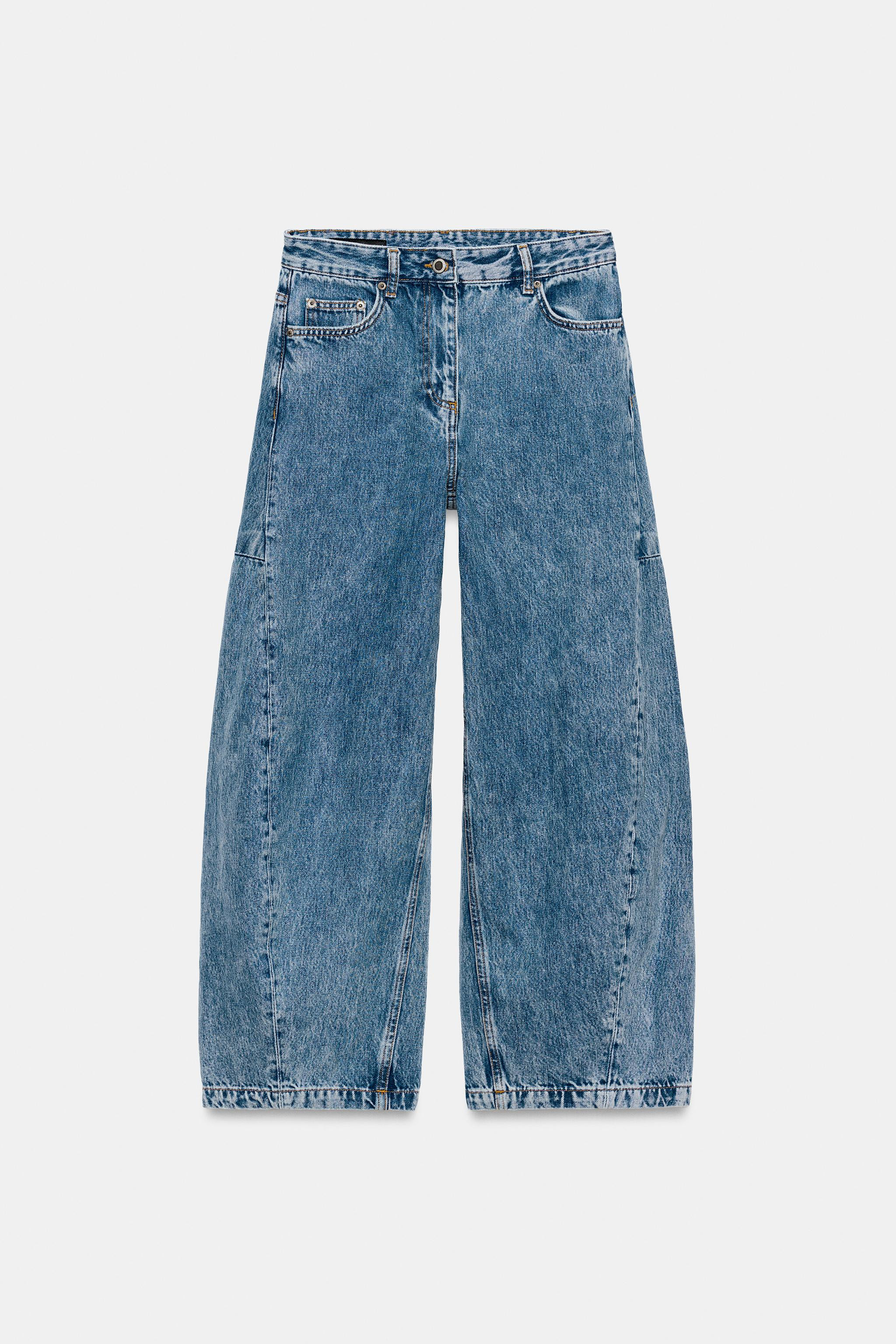 ZW COLLECTION MID-RISE ANKLE BALLOON JEANS | Zara US