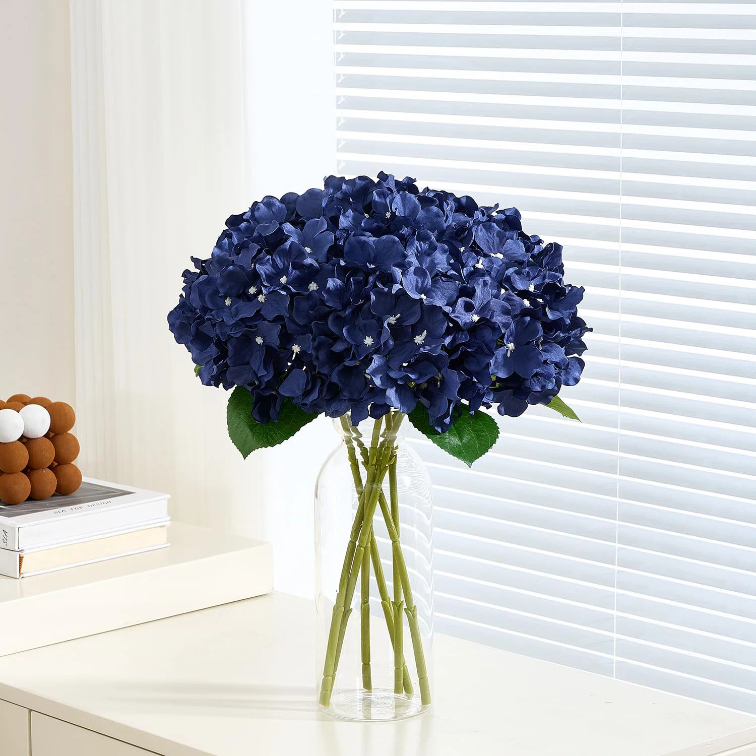 8 Pcs Silk Hydrangea Artificial Flowers Bouquets Faux Hydrangea Stems | Wayfair North America