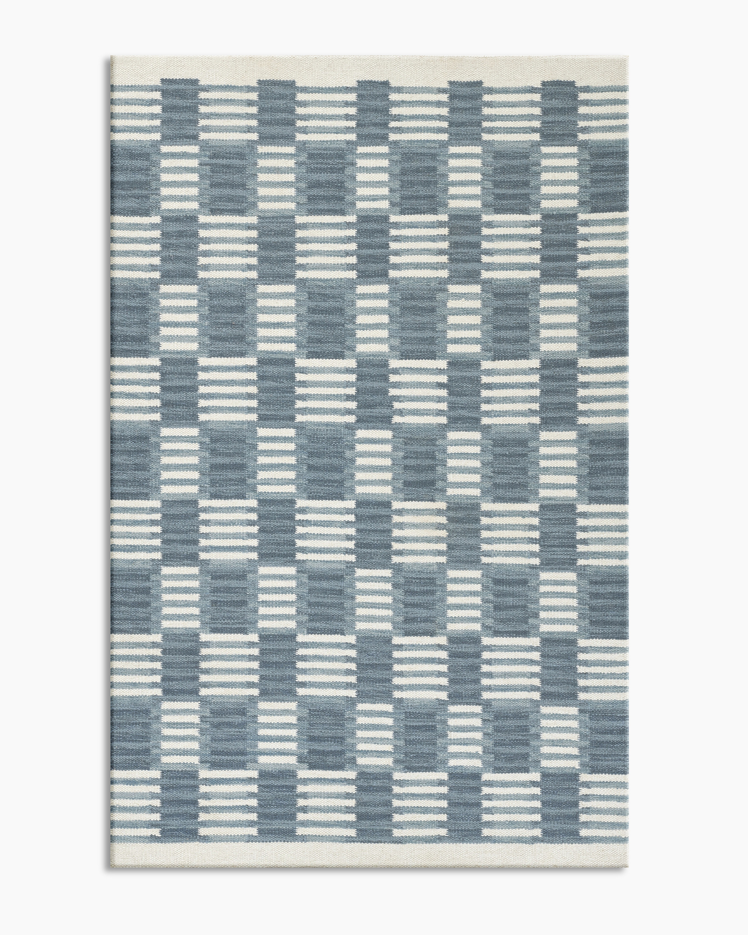 Quince - White Label | Quince | Scout Handwoven Wool Rug in Blue, Size 5' x 8' | Quince