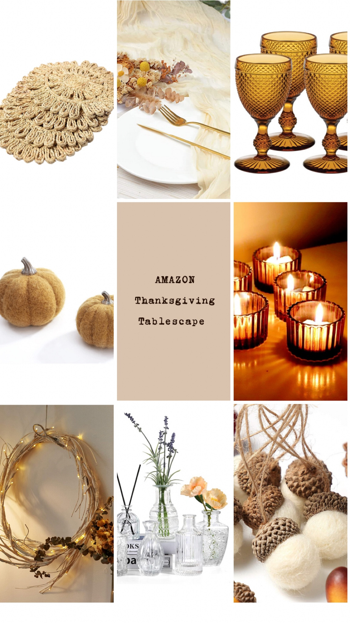 Eclectic Whites | AMAZON Thanksgiving tablescape 

#LTKSeasonal #LTKhome #LTKHoliday