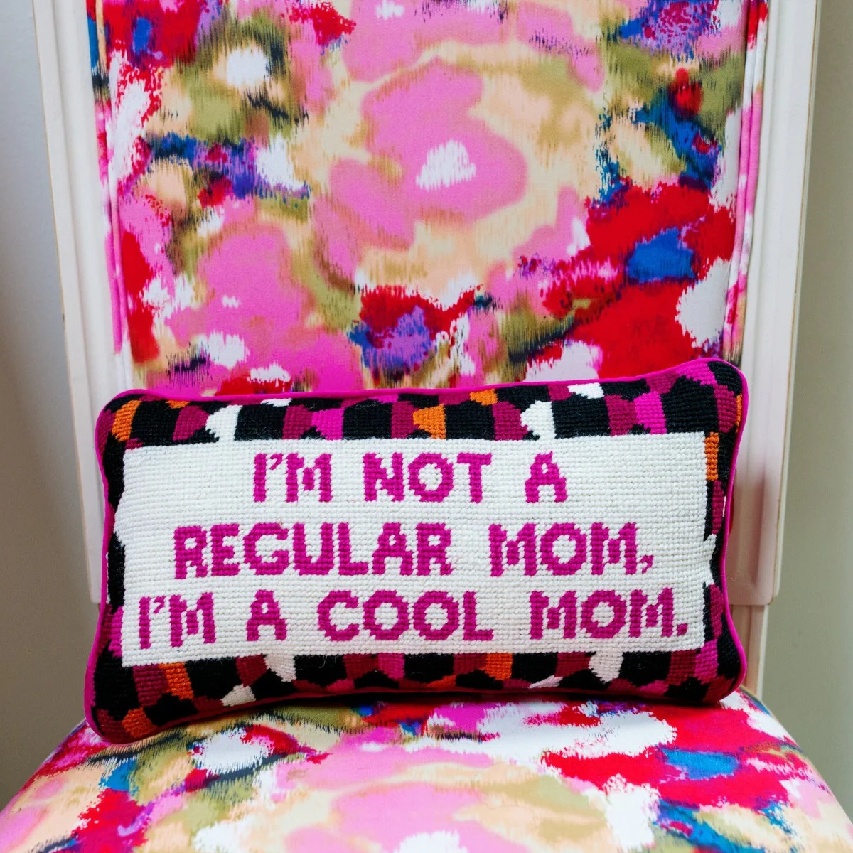 Cool Mom Needlepoint Pillow | Furbish Studio