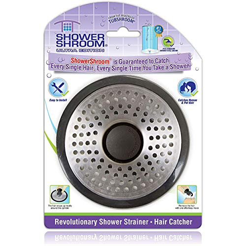 ShowerShroom SHSULT755 Ultra Revolutionary Shower Hair Catcher Drain Protector, Stainless | Amazon (US)