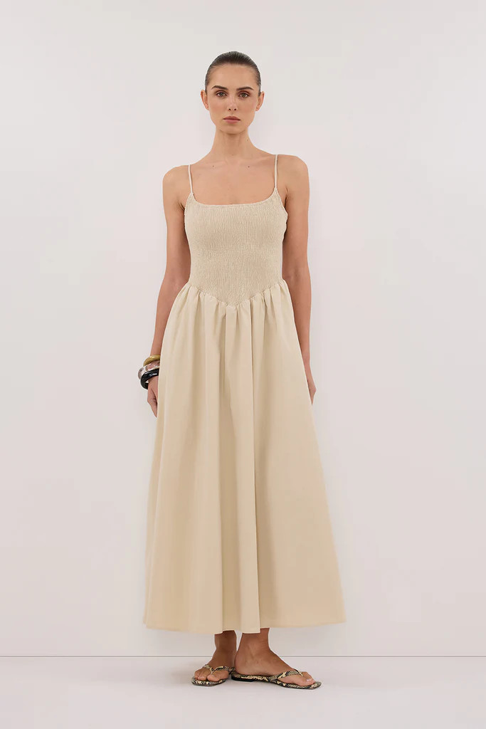 MILANO STONE COTTON MIDI DRESS | DISSH