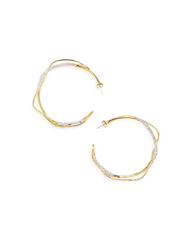 Alexis Bittar Intertwined Two Tone Pave Hoop Earrings | Bloomingdale's (US)