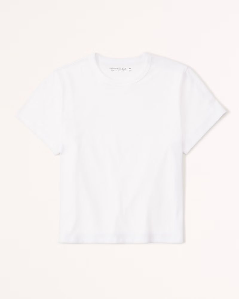 Abercrombie & Fitch Women's Essential Body-Skimming Tee in White - Size XS | Abercrombie & Fitch (US)