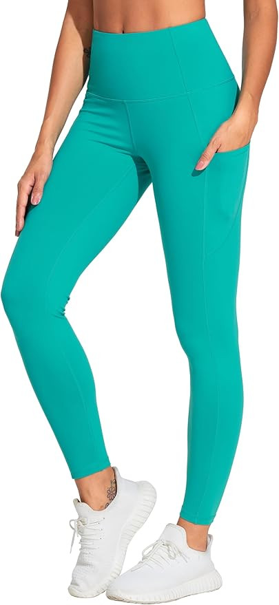 THE GYM PEOPLE Thick High Waist Yoga Pants with Pockets, Tummy Control Workout Running Yoga Leggi... | Amazon (US)
