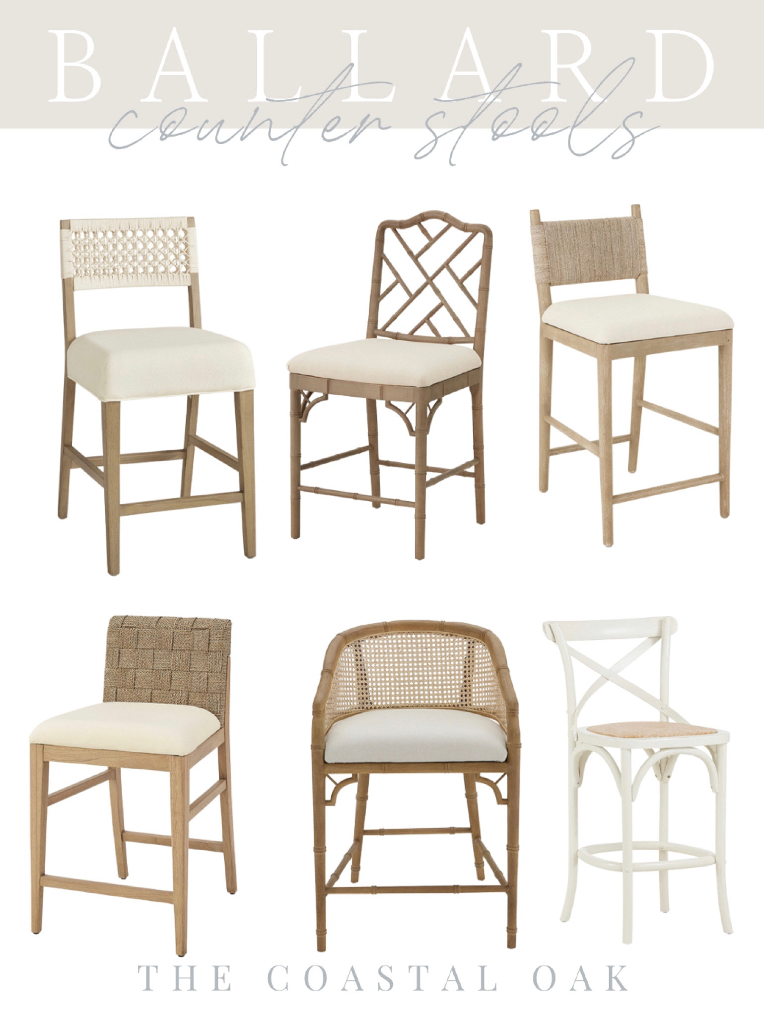 Ballard Counter Stools

Coastal home rattan woven white stool counter 

#LTKhome #LTKstyletip