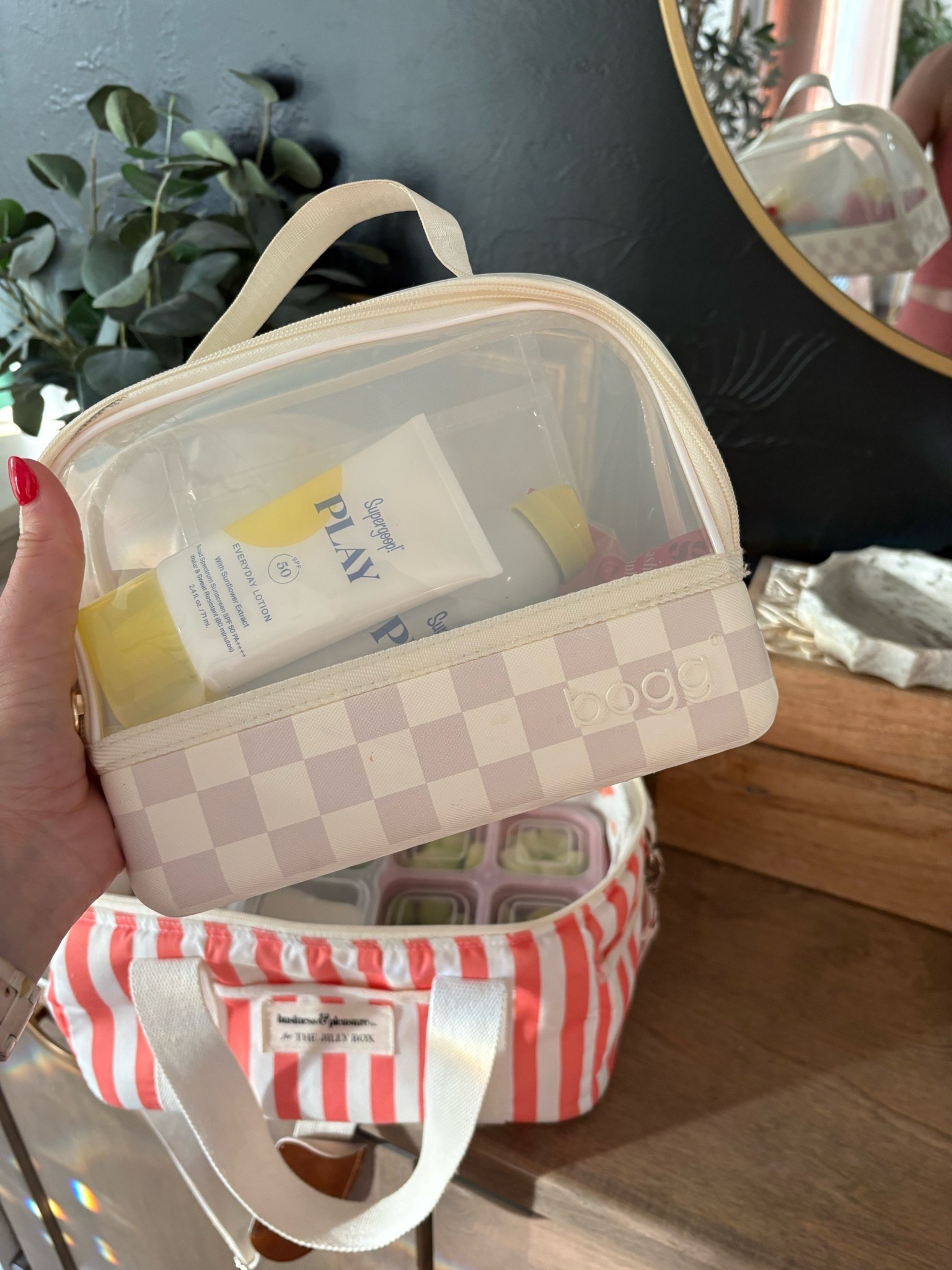 I bring this mom pouch everywhere.