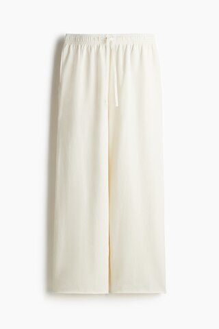 H & M - Washed Cotton Sweatpants - White | H&M (US + CA)