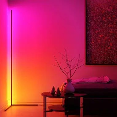55" Modern Color Changing Corner Lamp With Remote | Wayfair North America