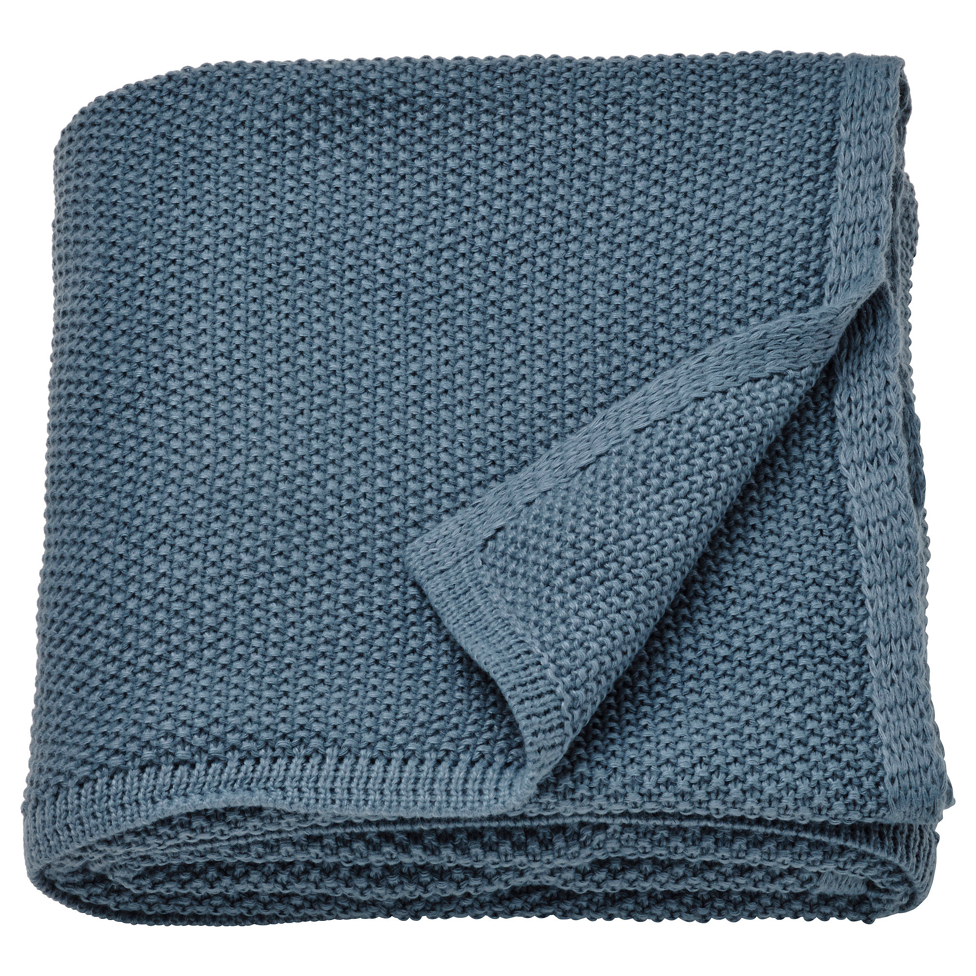 HUMLEMOTT Throw, blue-gray, 51x67 " | IKEA US