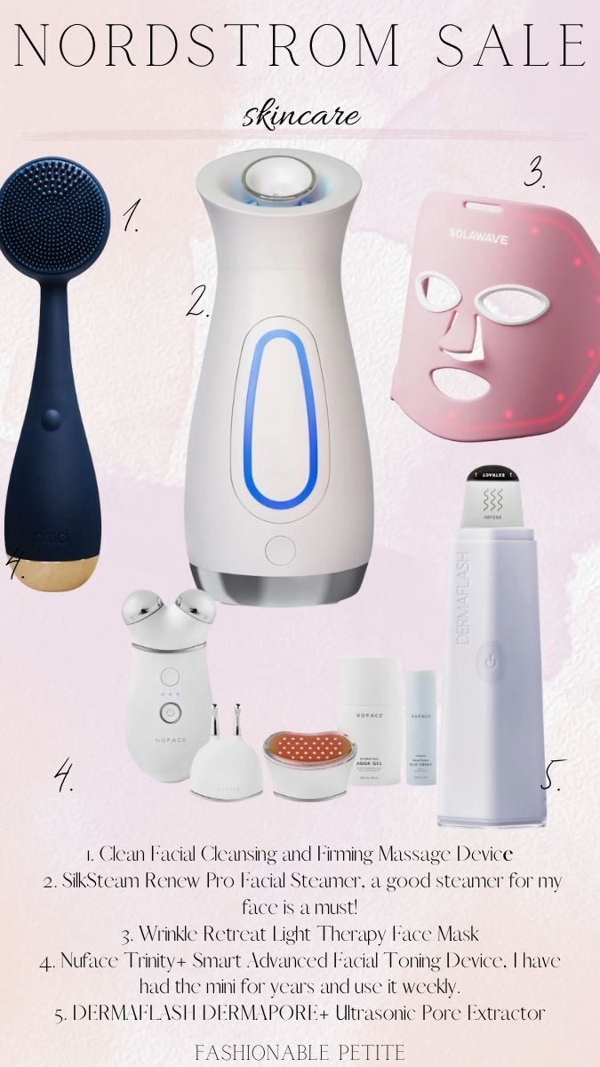 Skincare finds and favorites from the Nordstrom sale! I use a face steamer as part of my daily routine and have used the mini nuface facial toner device for years and years. It leaves your face tight and toned. 

#LTKBeauty #LTKSaleAlert