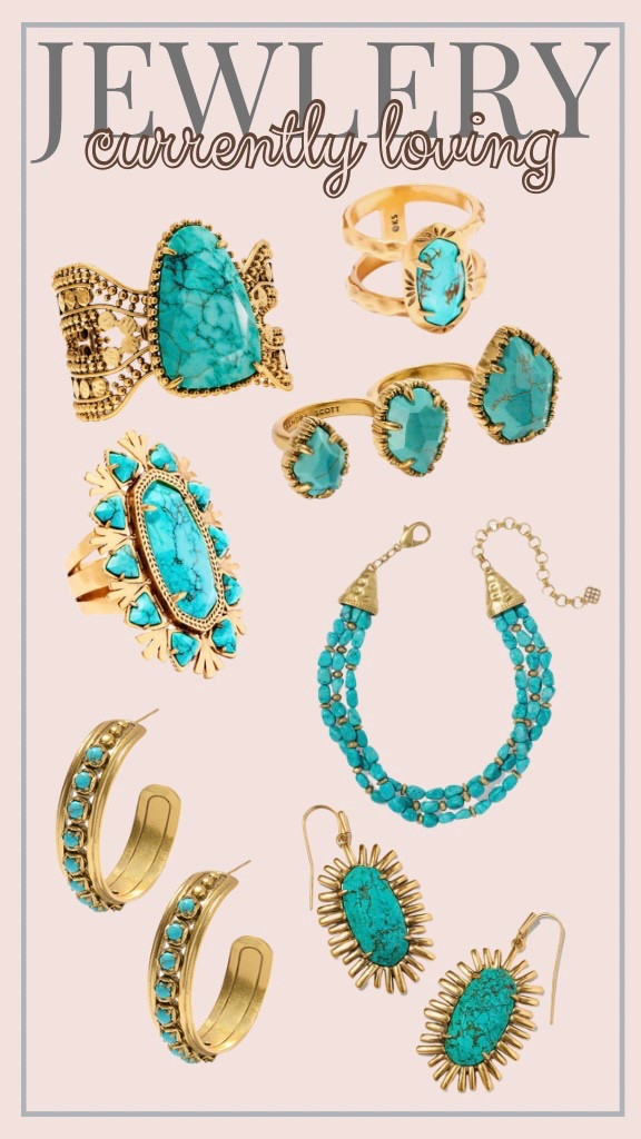 Gorgeous, turquoise and gold jewelry! Just bought these hoop earrings 😍 

#LTKStyleTip #LTKParties #LTKFindsUnder100