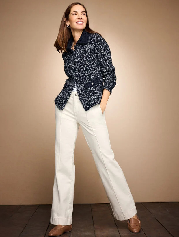 Sweater Jacket - Marl Stripe | Talbots