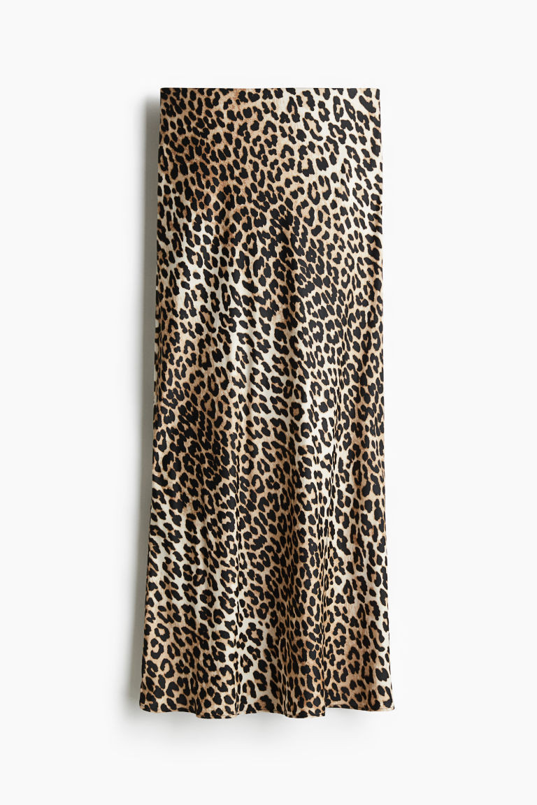 Maxi Skirt - Light beige/leopard print - Ladies | H&M US | H&M (US + CA)