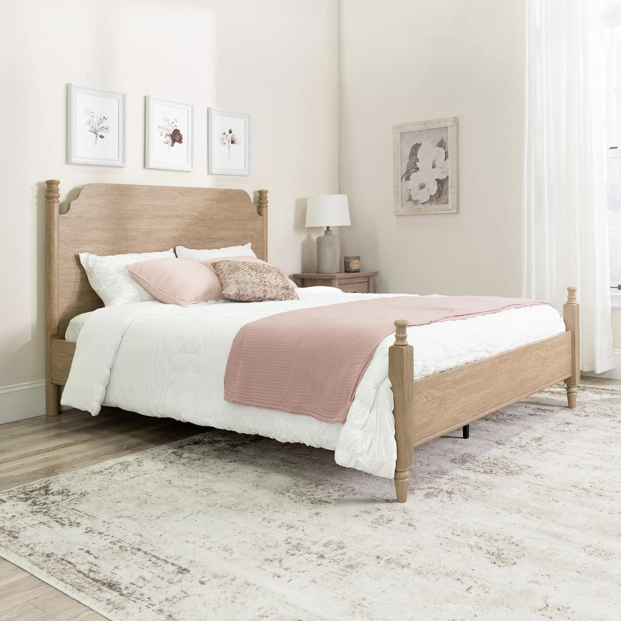 My Texas House Monroe Queen Bed, Brushed Oak Finish | Walmart (US)