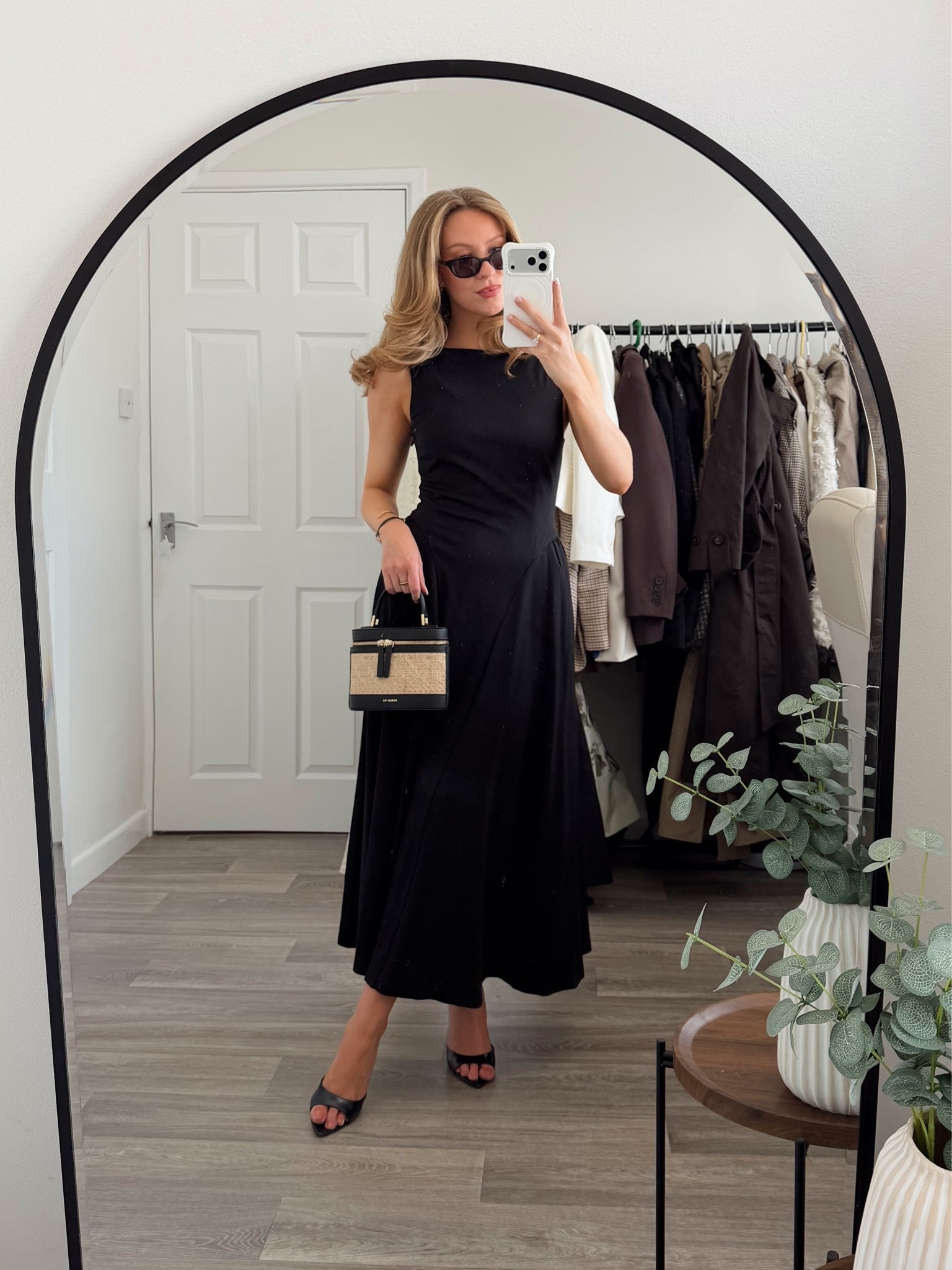Holland cooper dress, raffia bag, summer dress, midi dress, black dress

#LTKuk #LTKsummer #LTKdresses