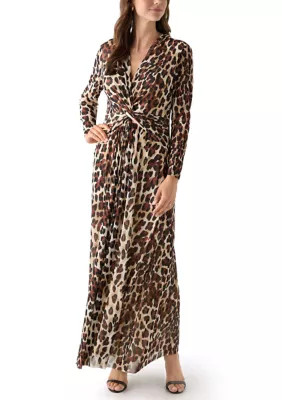 Anne Klein Women's Twist Front Maxi Dress, Ivory, 8 | Belk