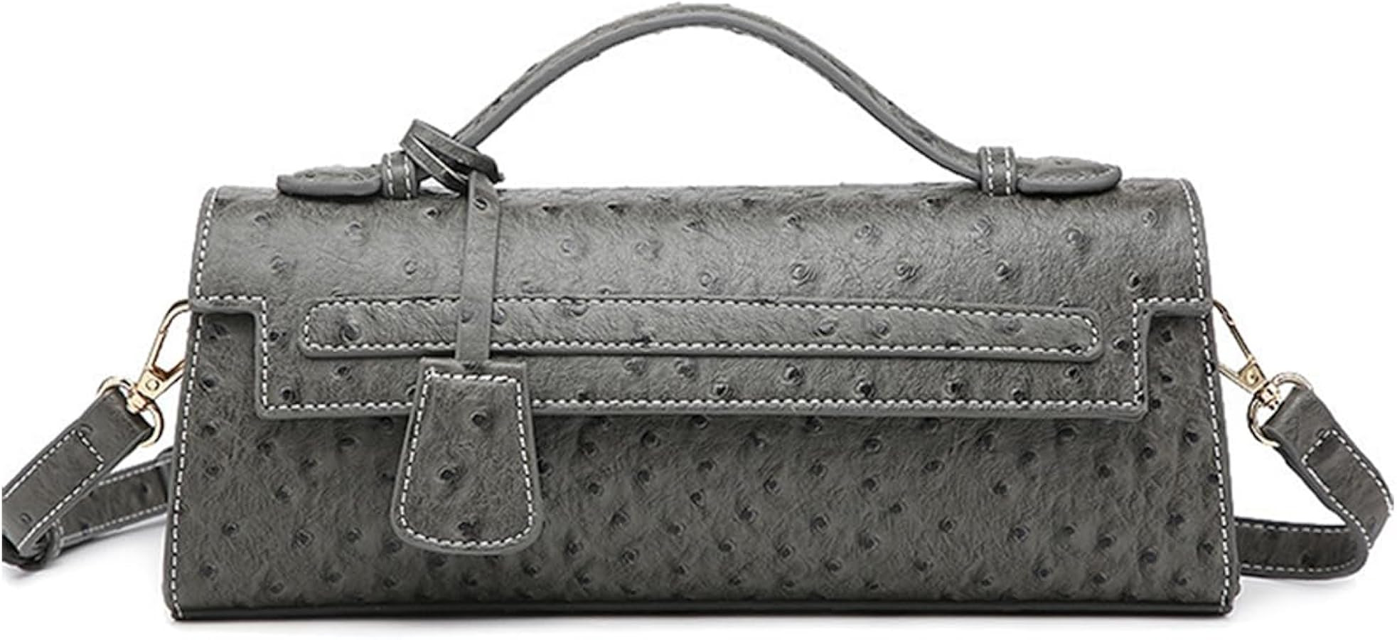 women's top-handle handbags,Ostrich & serpent Pattern – clutch Purse,designer crossbody bags fo... | Amazon (US)